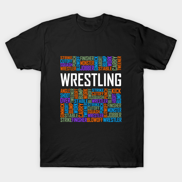 Wrestling Words Wrestling TShirt TeePublic